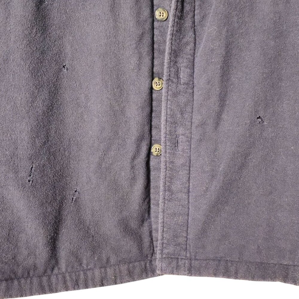 VTG Marino Bay Mens Heavyweight Flannel Shirt Jacket XL Blue Lined Double Layer - Picture 3 of 7